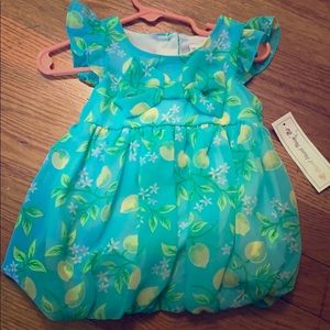 Shiffon baby girl lemon dress.